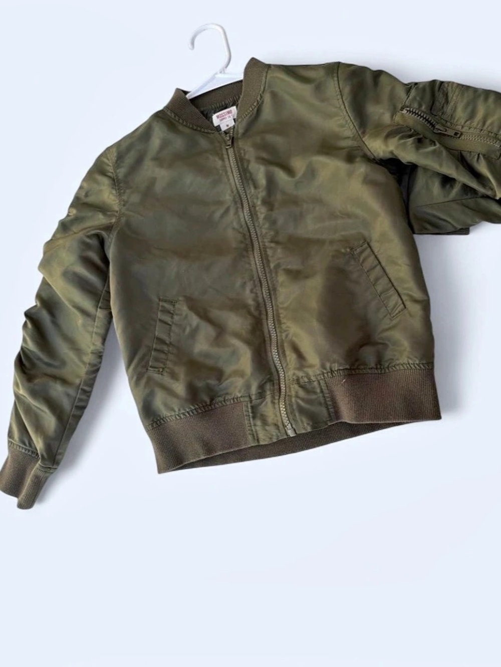 Mossimo Olive Bomber Jacket Size Medium Like New